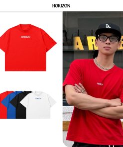Áo thun Basic Horizon Unisex Nam Nữ 100% | Form Rộng Boxy Unisex 250GSM