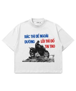 Áo Thun Đổ Rác Premium Unisex Nam Nữ| Form Rộng Unisex 250GSM