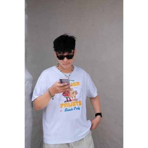 Áo thun Fruits Horizon Unisex Nam Nữ 100% | Form Rộng Boxy Unisex 250GSM - Ảnh 5