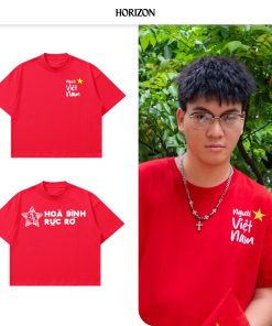 Áo Thun Horizon "Người Việt Nam Sao Vàng" Premium Unisex Nam Nữ| Form Rộng Unisex 250GSM