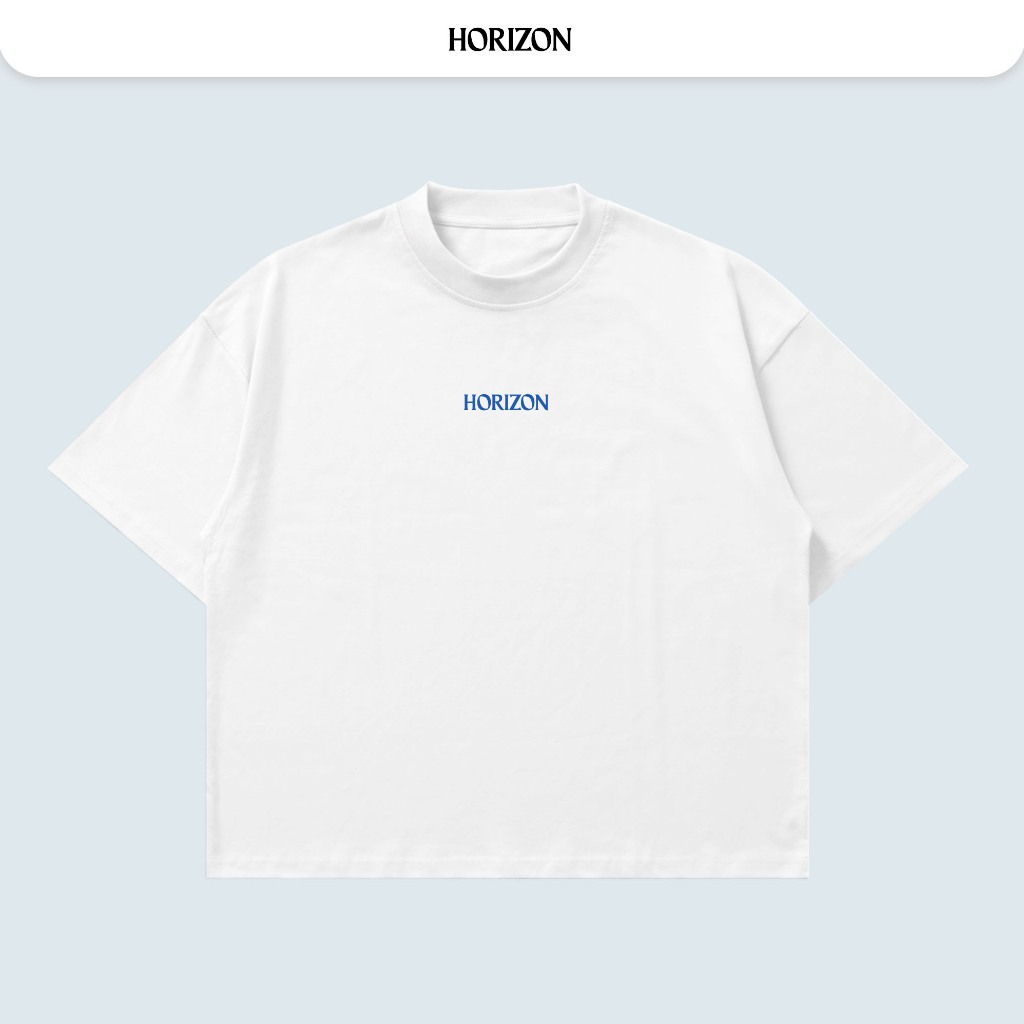 Áo thun Basic Horizon Unisex Nam Nữ 100% | Form Rộng Boxy Unisex 250GSM - Ảnh 7