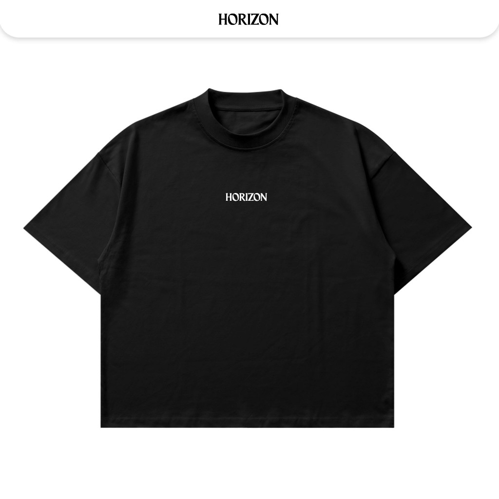 Áo thun Basic Horizon Unisex Nam Nữ 100% | Form Rộng Boxy Unisex 250GSM - Ảnh 5